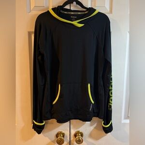 Reebok Black Hoodie with Yellow Accents